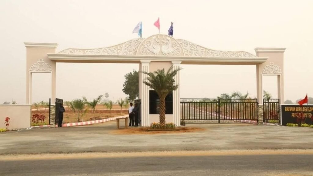 "DTCP and RERA approved plot layout – Sampangi Wellness Resort"